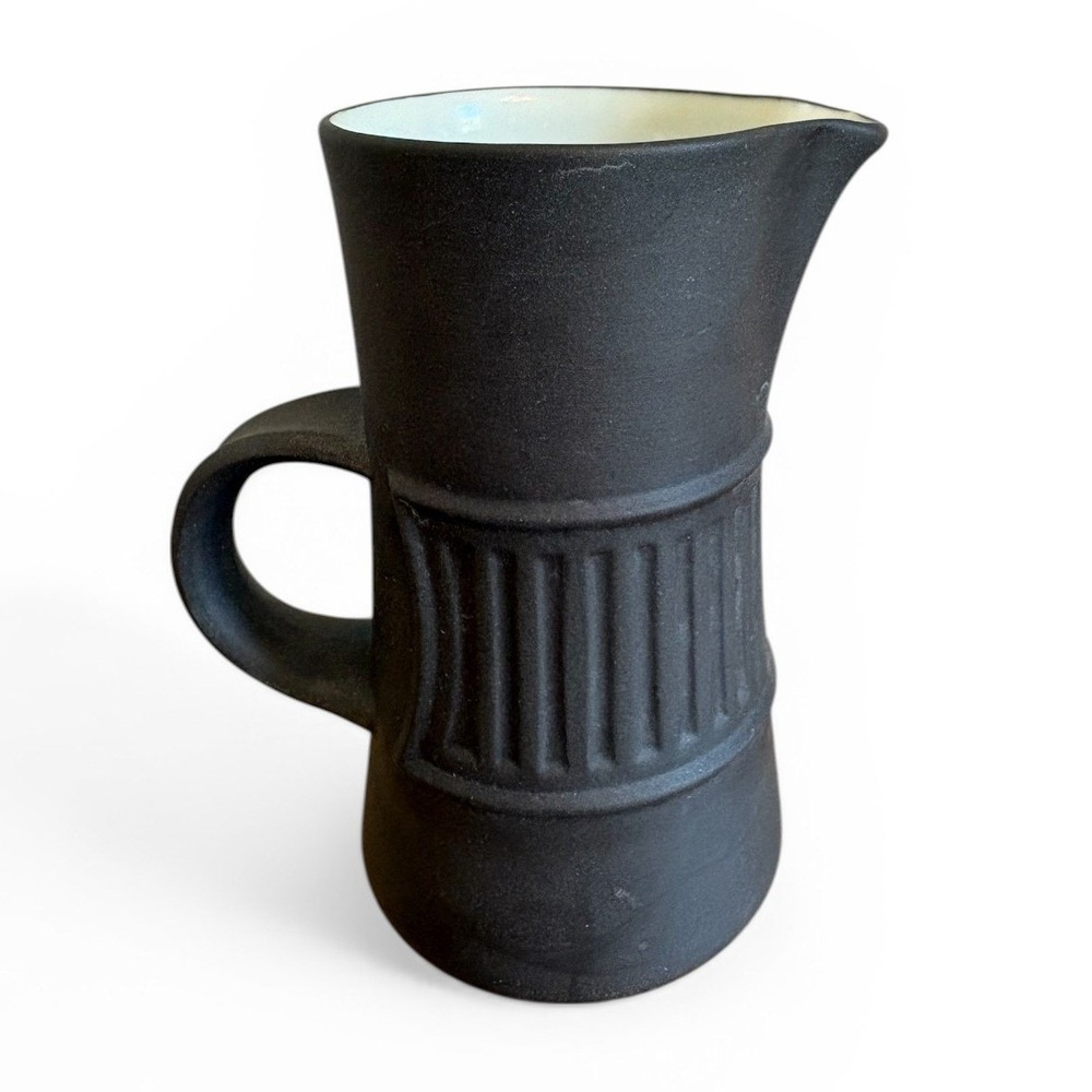 Dansk Flamestone Fluted Creamer Vintage Denmark Jens Quistgaard‎ MCM Brown Matte - Picture 2 of 8